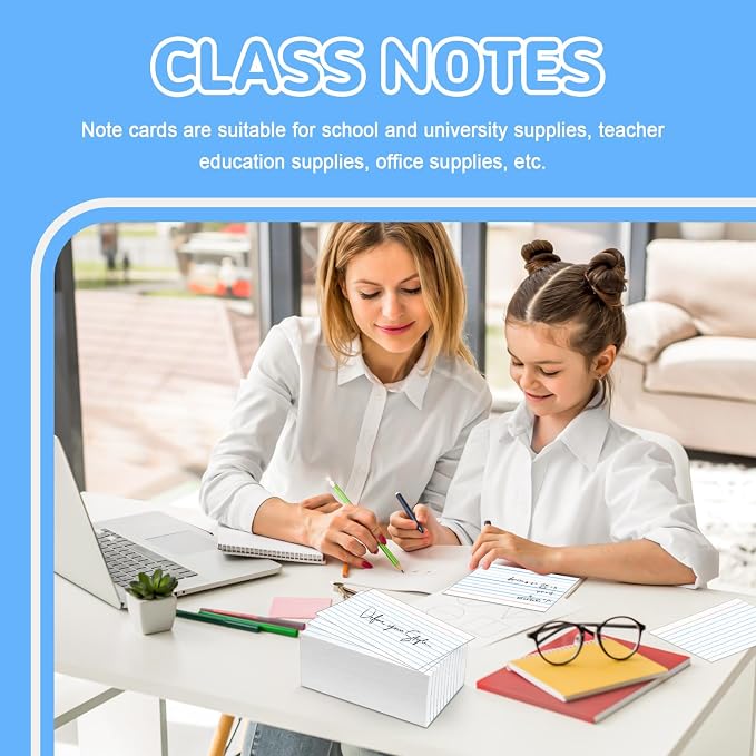 BIGNC Index Cards 3x5, 320 Pack Ruled Flash Cards, Note Cards 3x5 Lined - Image 5