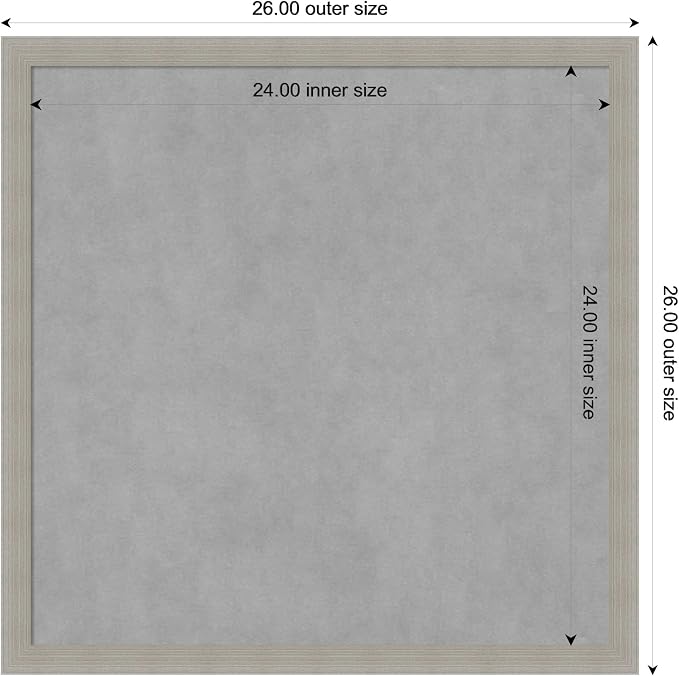 Amanti Art Grey Framed Magnetic Board 26x26 Medium Vision Board - Image 3
