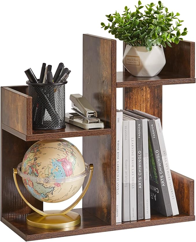 Aibiju Book Display Shelf Small Desk Organizer, Desk Top Storage Organizer by Aibijusolidwoodfurniture