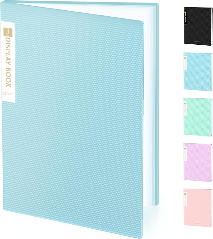 Sooez Binder with Plastic Sleeves 18-Pocket, Displays 36 Pages, 8.5x11 by Sooez