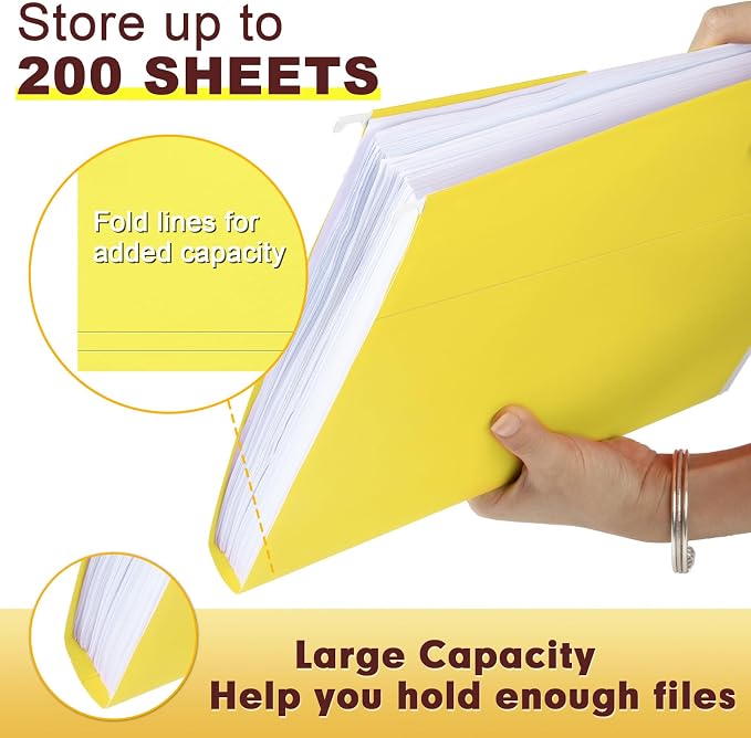 HERKKA Hanging File Folders, 30 Pack Reinforced Letter Size Hanging Folders - Image 6
