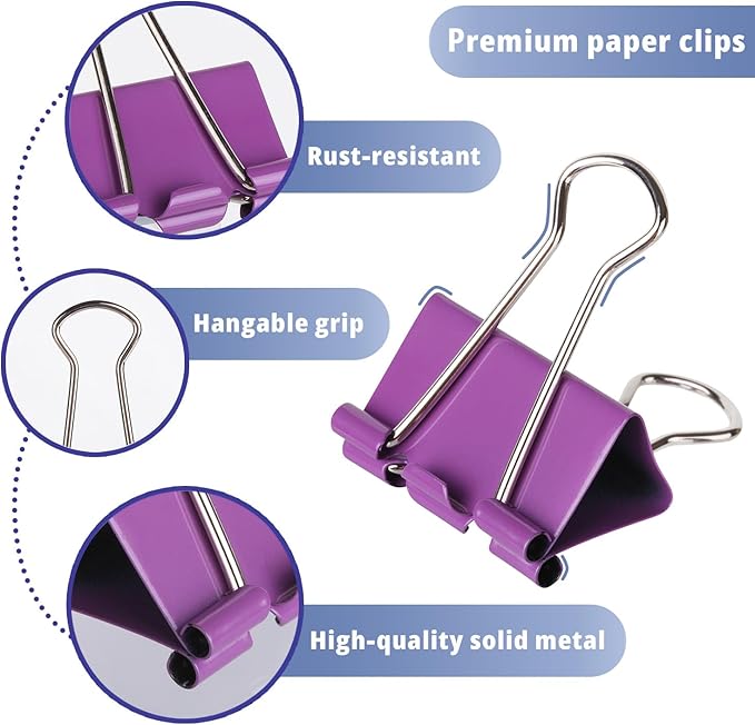 Mr. Pen- Metal Binder Clips, Bulk Paper Clamps - Image 4