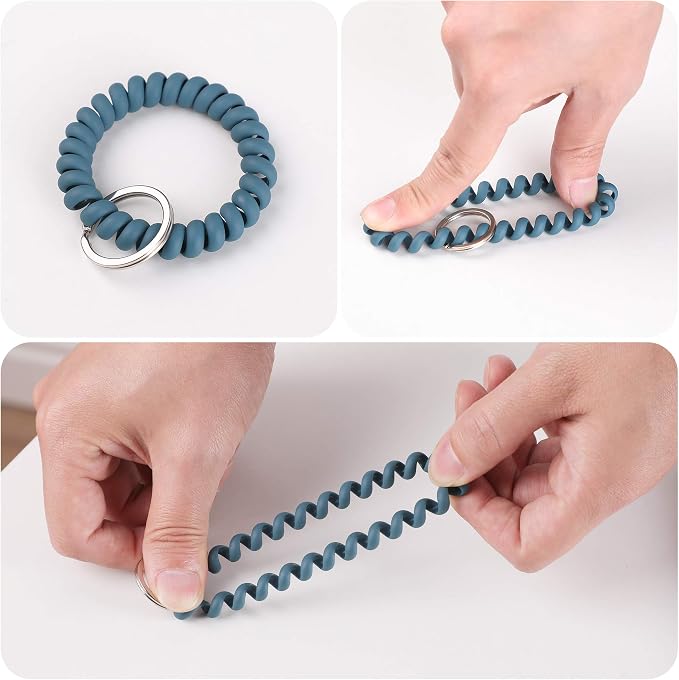 LGEGE 6PCS Stretchable Wristband Wristlet Keychain Wrist Key Chain Wristlet - Image 4
