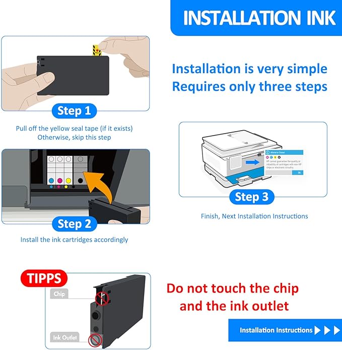 936e Ink Cartridges Combo Replacement for HP 936 936e 936XL Ink Compatible with OfficeJet 9122e OfficeJet Pro 9135e 9128e 9125e 9110b 9130b 9730e Printers (4 Pack, with Smart Chip)-DeskLoop Office