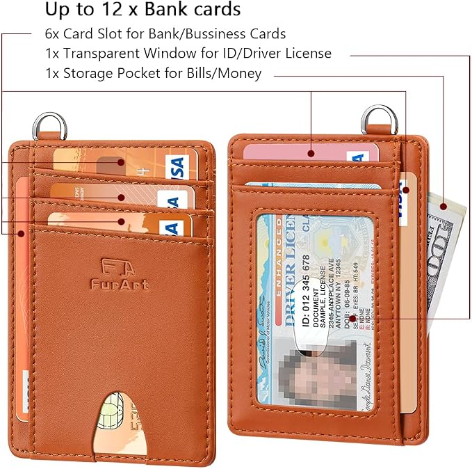 FurArt Slim Minimalist Wallet RFID Credit Card Holder - Image 6