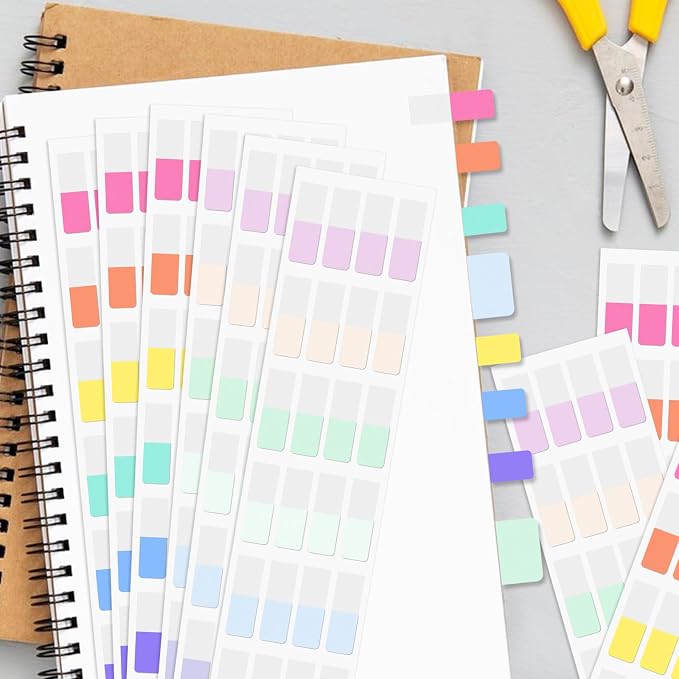 Imeepa 480 PCS Sticky Index Tabs, 12 Colors Page Markers | Writable & - Image 4