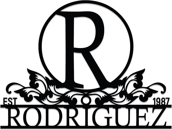 Personalized Metal Name Signs, Split Letter Monogram Wall Art Decor, Durable - Image 4