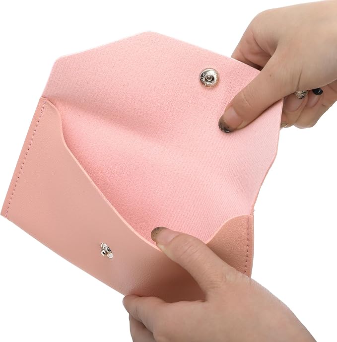 Tebery 12 Pcs PU Leather Cash Wallet, Reusable Money Envelope Purse - Image 3