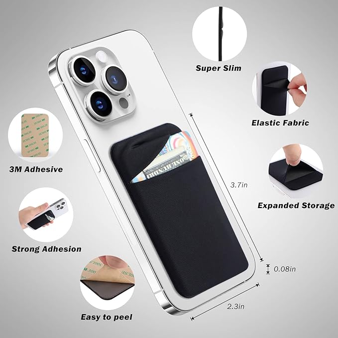 3Pack Cell Phone Card Holder Pocket - Image 5