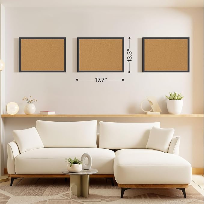 2 Pcs Cork Board, 17.7''x13.3'' Bulletin Board, Small Cork Board, Vision Board - Image 5
