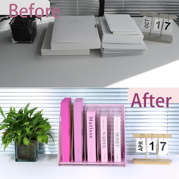Desk Organizers, Metal Magazine File Holder - Image 5