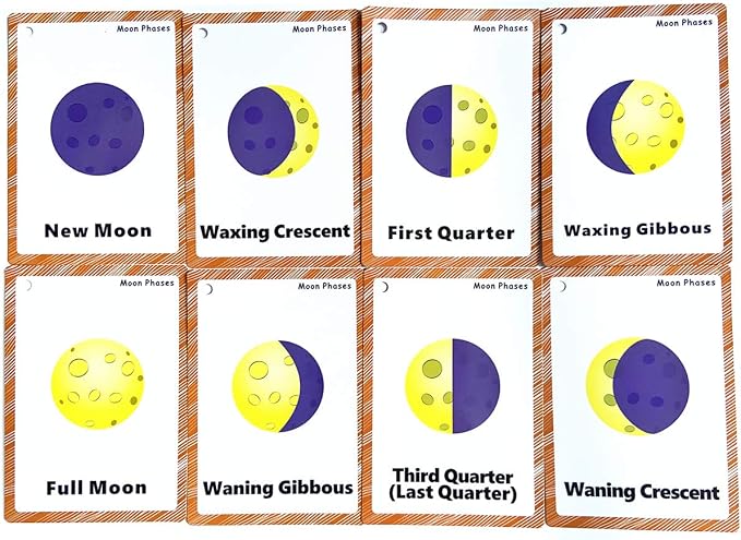 Set of The Solar System and Moon Phase Flashcards - Image 4
