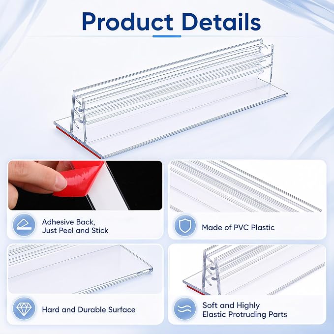 Fulmoon 25 Pcs Sign Holder, Adhesive Base Sign Holders Multiple Uses - Image 3