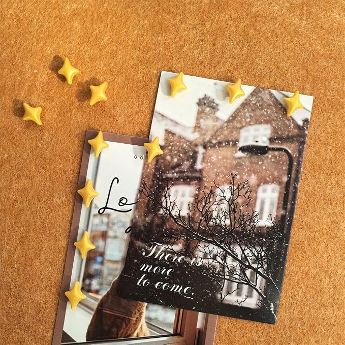 50pcs Decorative Cute Push Pins Gold Pointed Star Thumbtacks Thumb Tacks - Image 3