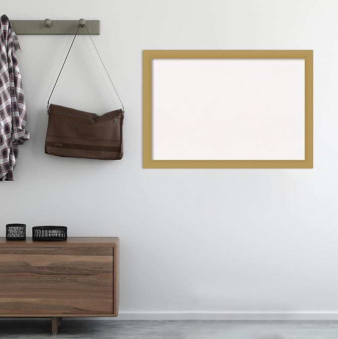 Amanti Art White Cork Board for Wall, 28x40 Vision Board with Gold Frame, Large Corkboard Office Decor for Home Organization, Casual Corkboard Pinboard to display items for home organization-DeskLoop Office