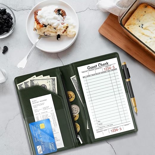 Cute Server Books for Waitress Waiter, Leather Guest Book Note Pad - Image 6