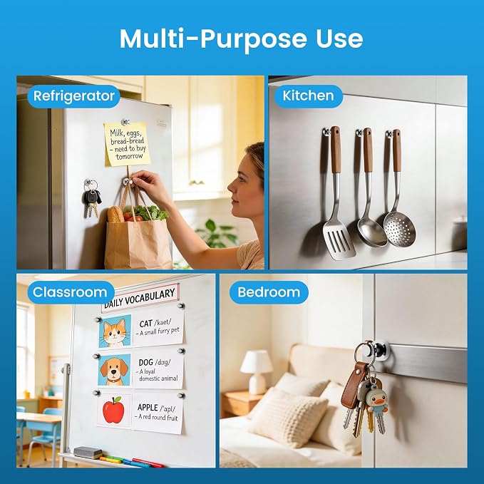 Fridge Magnets, Refrigerator Magnets, Magnetic Push Pins Perfect - Image 7
