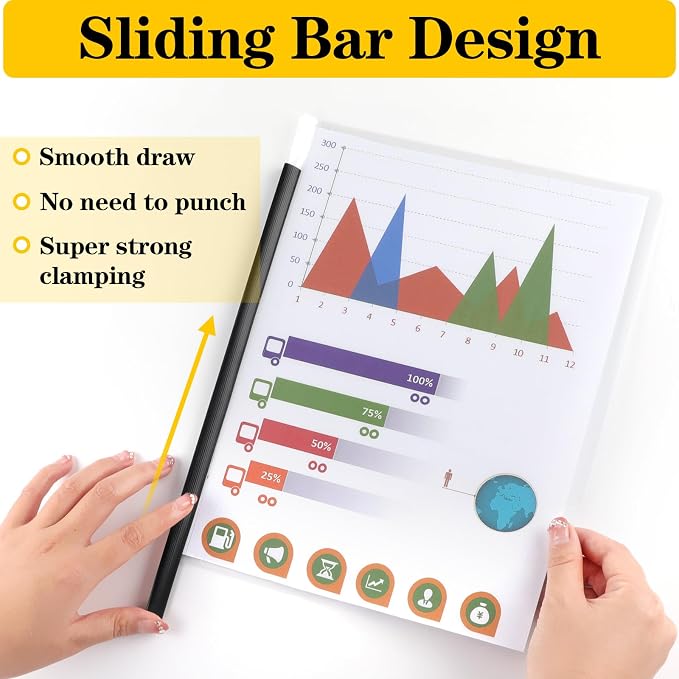 Report Covers with Sliding Bar, Resume Covers Presentation Folders File - Image 5