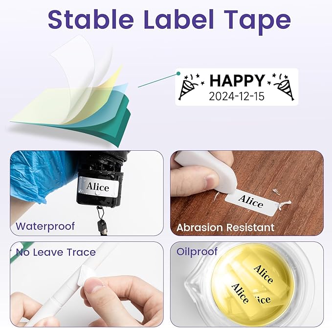 Phomemo D30 Label Makers Machine - Portable Bluetooth Mini Sticker Thermal Label Printer Handheld Rechargeable, Easy to Use for Office Home Organization, Rich Icon Font Multiple Templates-DeskLoop Office