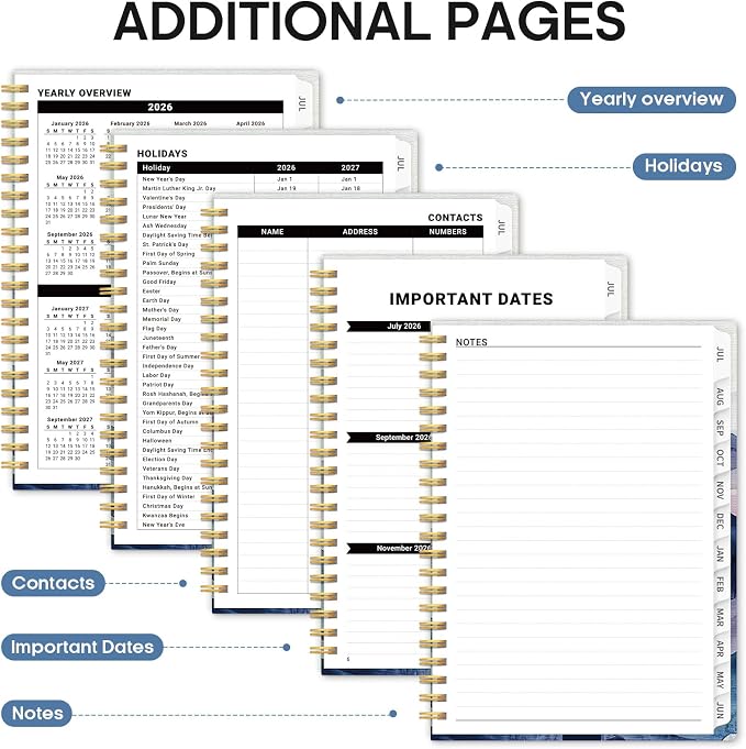 Planner 2026-2027, Academic Monthly and Weekly Calendar Planner - Image 5