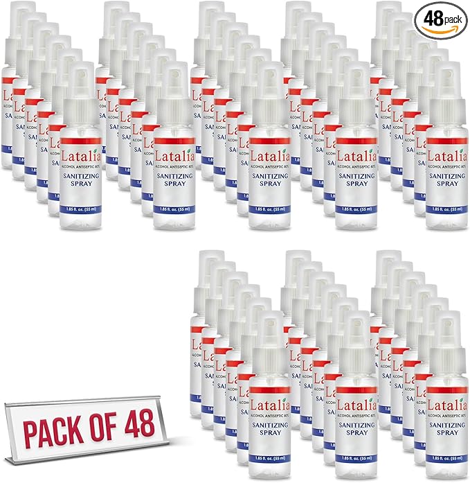 Hand Sanitizer Spray - Pack of 48 Unscented Spray Hand Sanitizer for Hands (1.85 fl. oz & 55 ml)-DeskLoop Office