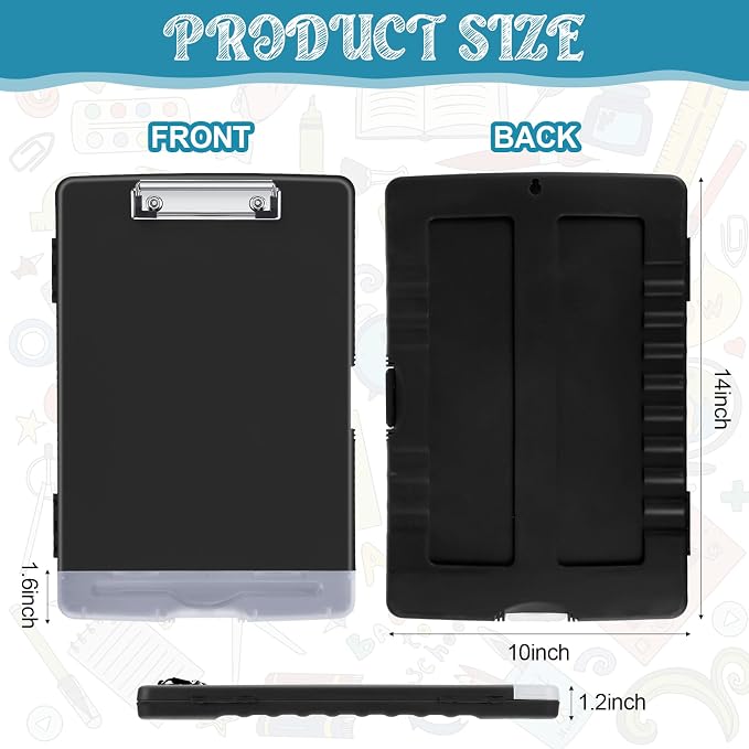Crtiin 12 Pcs Colored Clipboard - Image 2