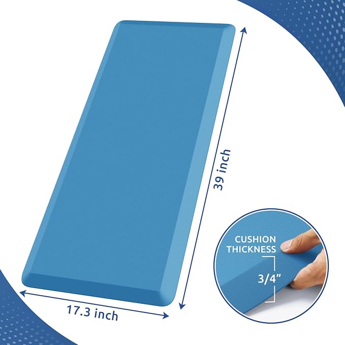 KitchenClouds Kitchen Mat Cushioned Anti Fatigue Kitchen Rug 0.8inch Water - Image 2