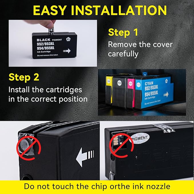 952XL Ink Cartridges Combo Pack for HP 8710 7740 Printers HP952XL Ink Cartridge Black and Color for HP Officejet Pro 8210 8730 8200 8720 8700 7740 8715 8702 8725 8740 4 Pack Black Cyan Yellow Magenta-DeskLoop Office