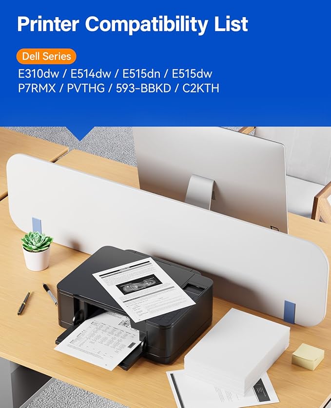 E310 E310dw Drum Unit(Not Toner)Black 2-Pack High-Yield Replacement for Dell P7RMX PVTHG 593-BBKD Image-Drum Compatible for Dell E310dw E514dw E515dn E515dw E310 E514 E515 Laser Printer Ink All-in-One-DeskLoop Office