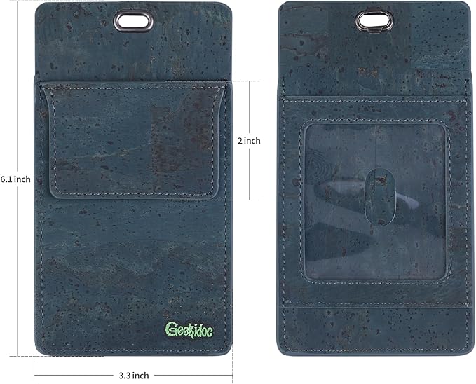 Premium Portuguese Cork Pocket Protector for Men | Multi-Use Pocket Protectors for Shirts and Lab Coats | For Pen, Pencils, Pointers, and More | 1 Pack Blue Pocket Organizer Protector-DeskLoop Office