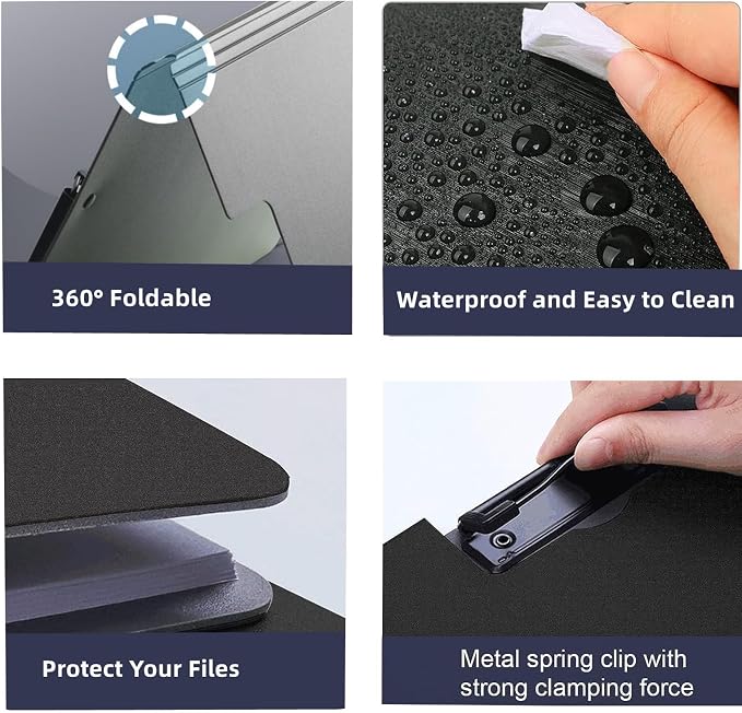 Clipboard Folder, 6 Pack A4 Foldable Clipboards File Folder Flip Writing Pad - Image 5