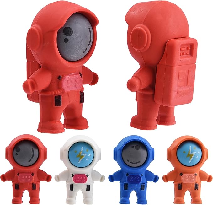 20Pcs Outer Space Themed Erasers for Kids Bulk, Kawaii Cute Spaceman Eraser for School Classroom Supplies Party Favors-DeskLoop Office