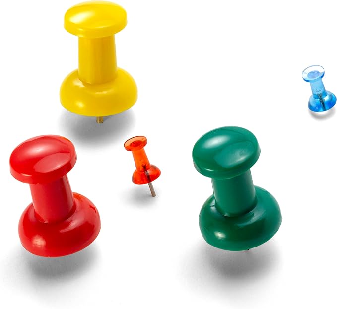 Officemate Giant Push Pins 1.5 Inch, Tub of 12 - Image 4