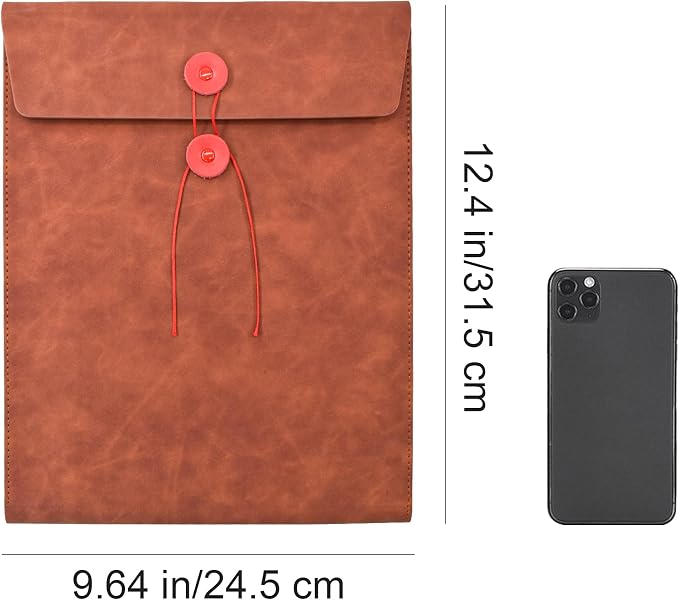 VANRA Vertical PU Leather Envelope File Folders Expanding Document Holder - Image 5