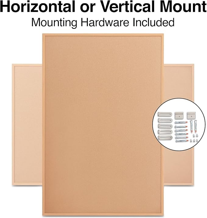 Staples Cork Bulletin Board, Oak Frame - Image 4