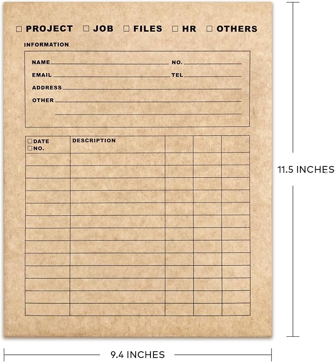 Two-Pocket Classification & Organization Folders | Heavy-Duty Kraft Paper - Image 4