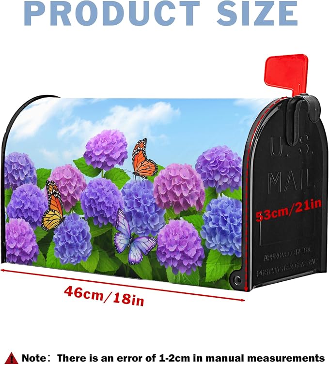 Spring Hydrangea Mailbox Cover Magnetic Standard Size Spring Summer Floral - Image 5