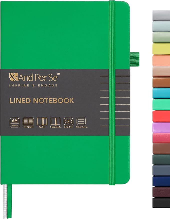 &And Per Se Lined Journal Notebook, 160 Pages, A5 5.7 x 8 inches College Ruled by AndPerSe