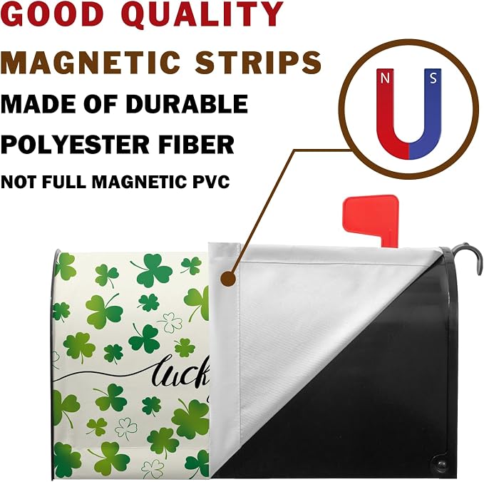 St Patrick's Day Mailbox Covers Magnetic Standard Size St Patricks Day Lucky - Image 7