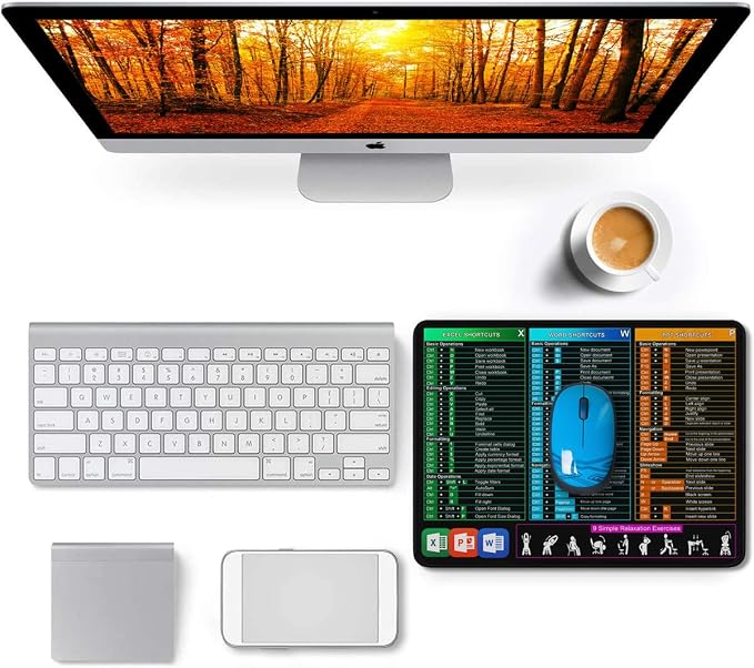 Excel Shortcuts Mouse Pad, Large Mouse Pad - Image 7