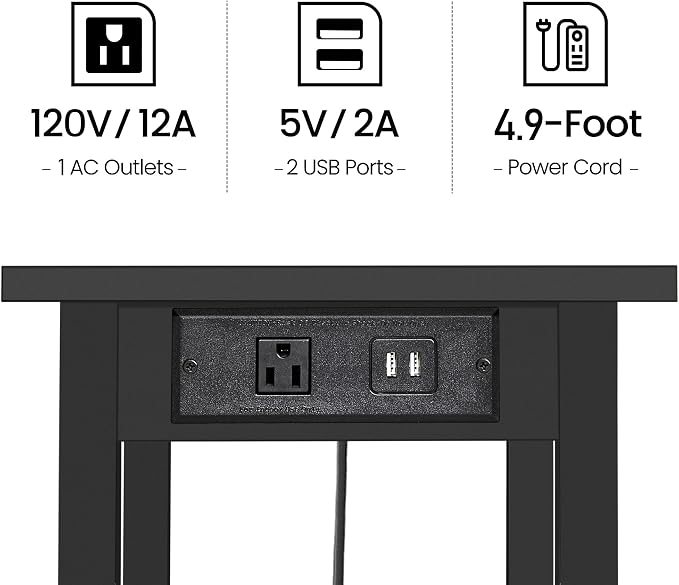 TUTOTAK 2 Tier Printer Stand, Rolling Printer Cart - Image 4