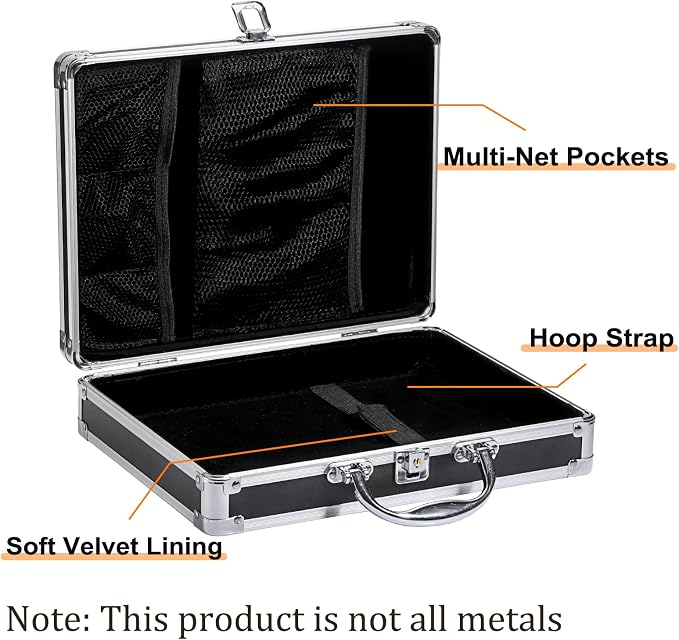 Clipboard Storage Box with Key Lock and Handle, 12x9 Inch Aluminum Clipboard - Image 5
