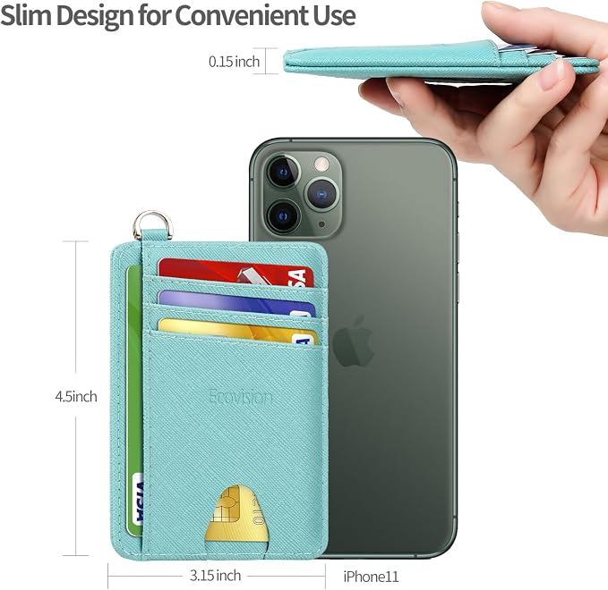 Slim Minimalist Front Pocket Wallet, RFID Blocking Credit Card Holder Wallet - Image 7