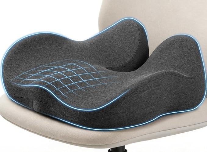 Seat Cushion for Office Chairs – Large U-Shaped Memory Foam Desk Chair Cushions by Tuozaiira