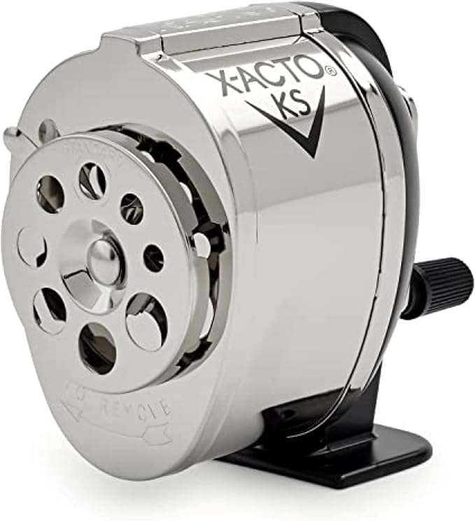 X-ACTO KS Manual Pencil Sharpener, Teacher Supplies, Adjustable by Unknown