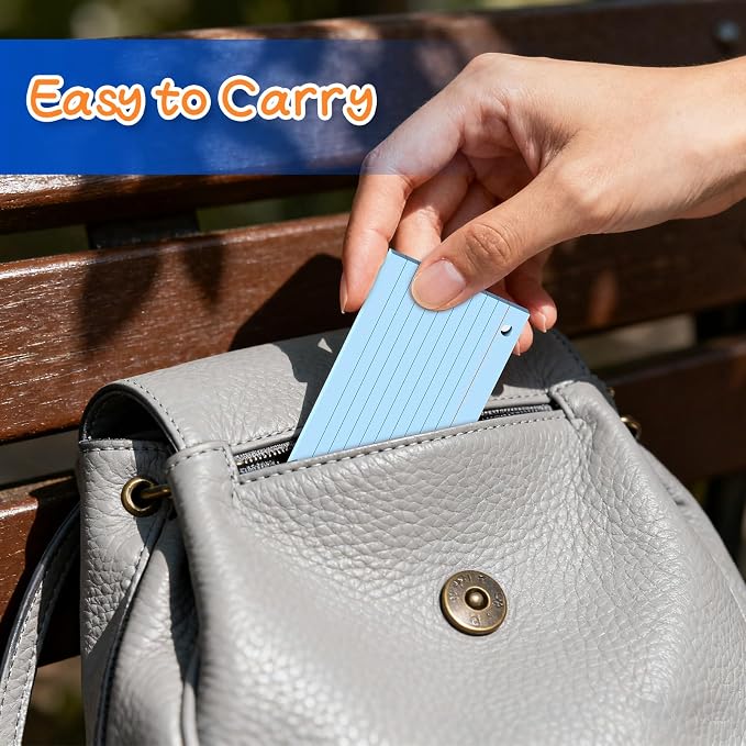 300 Count 3x5 Index Cards with Key Ring, 6 Colored Flash Cards Double-Sided - Image 4