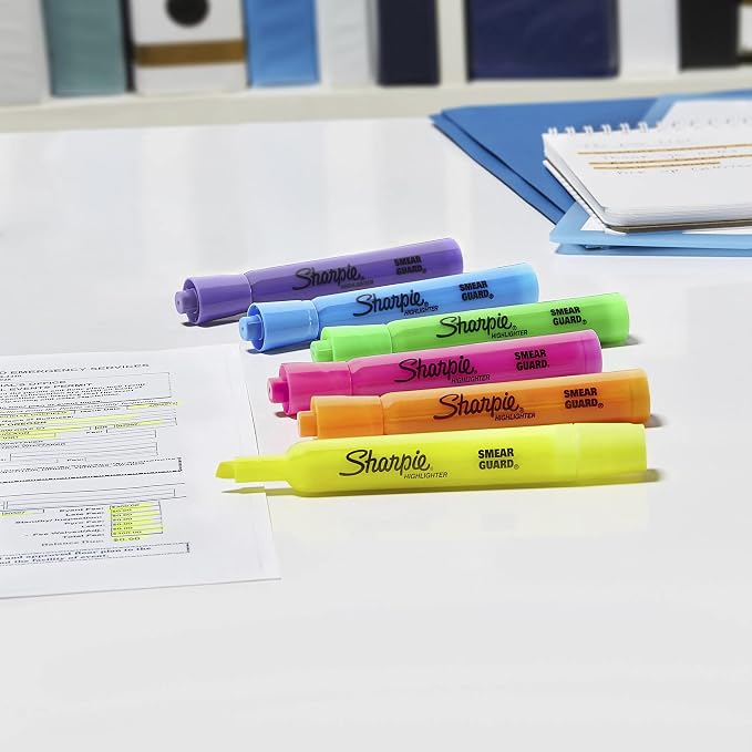 SHARPIE Tank Highlighters Chisel Tip Yellow | Fluorescent | Smear Resistant | - Image 6
