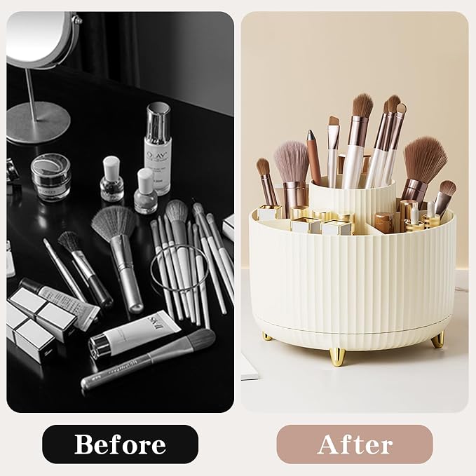 fanado 360° Rotate Makeup Brush Holder Organizer, Makeup Organizers Countertop - Image 7