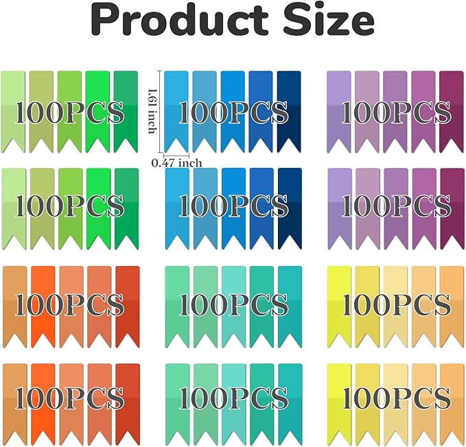 Temiary 1200 Pcs Transparent Sticky Index Tabs - Image 2