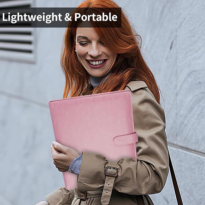 Professional Padfolio with Clipboard, Faux Leather Portfolio Folder Binder - Image 3